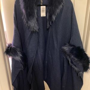 Fur trim belted